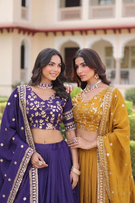 LW 7156 NC VICHITRA SILK HEAVY SEQUENCE WORK LEHENGA CHOLI P...