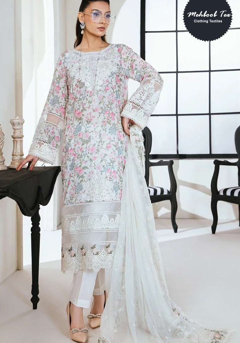 M PRINT SPRING SUMMER VOL 16 1329 COTTON MULTI COLOR WORK WH...
