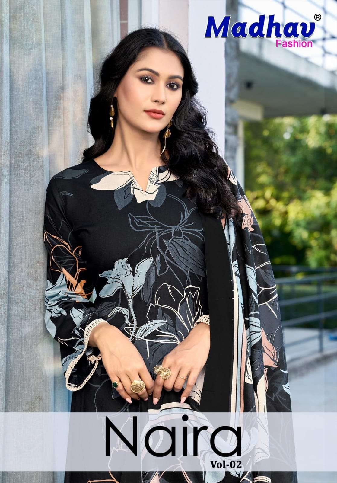 MADHAV FASHION NAIRA VOL 2 SUMMER REGULAR RAYON PRINT SUIT C...