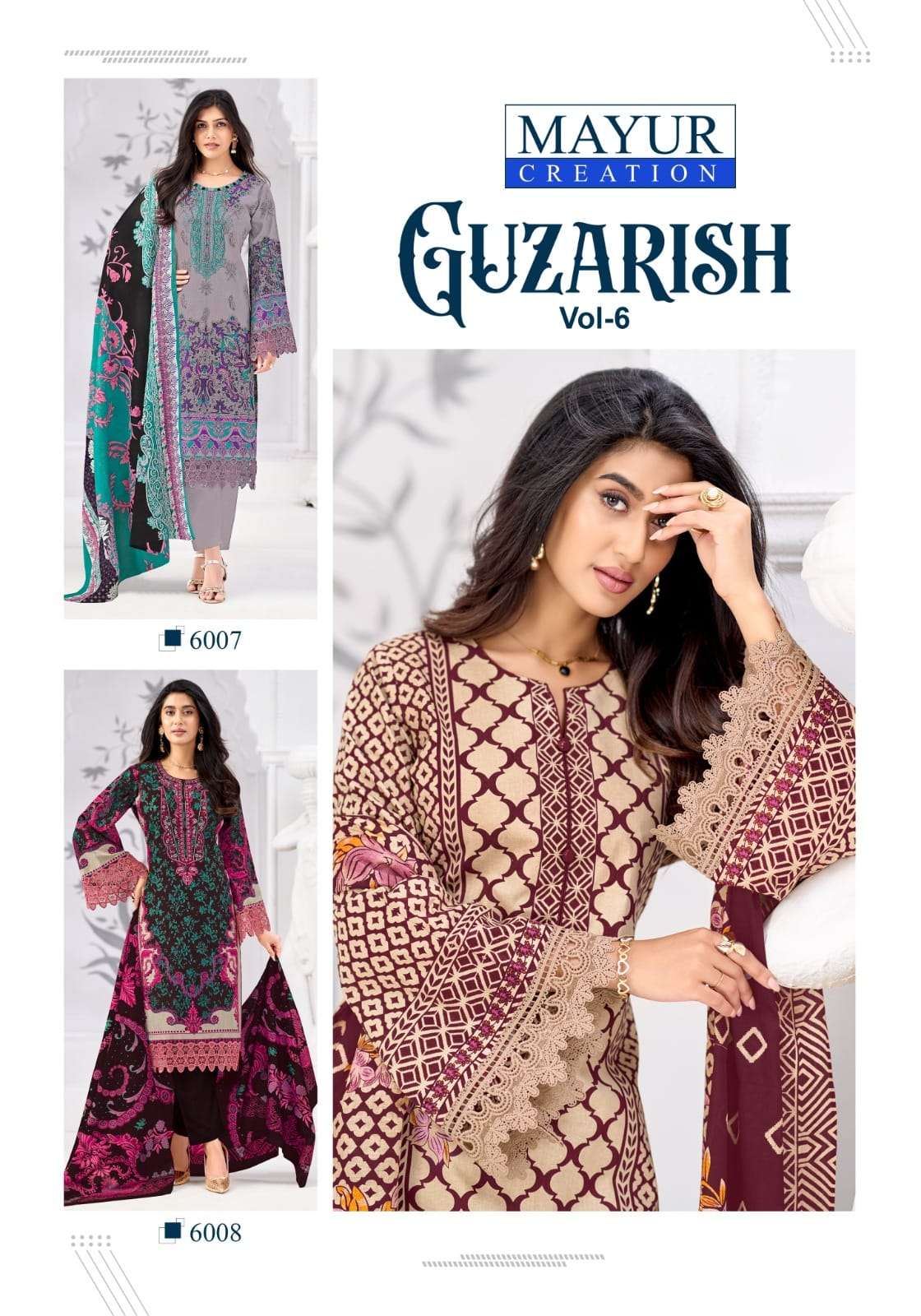 MAYUR GUZARISH VOL 6 PAKISTANI KARACHI PRINT SALWAR KAMEEZ I...