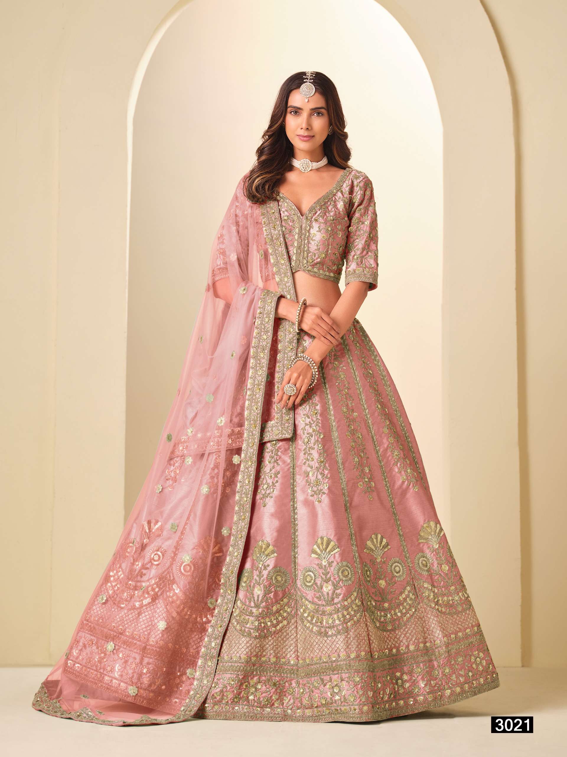  Mehvish Mehvish Vol 32 3021 To 3024 Art Silk With Work Part...