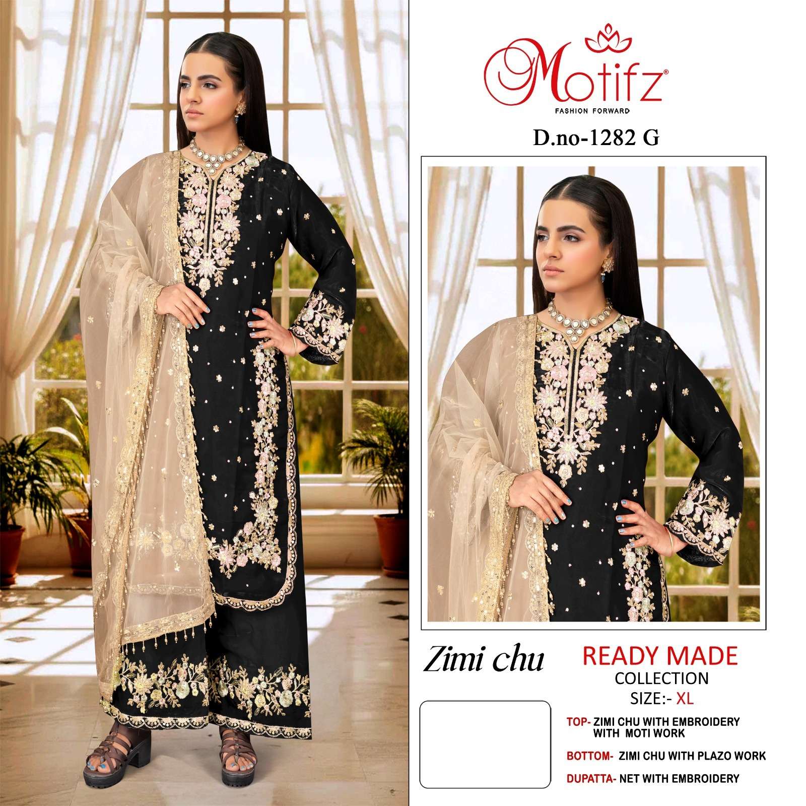 MOTIFZ R 1282 READYMADE PAKISTANI ZIMI CHU AND WORK SUIT WHO...
