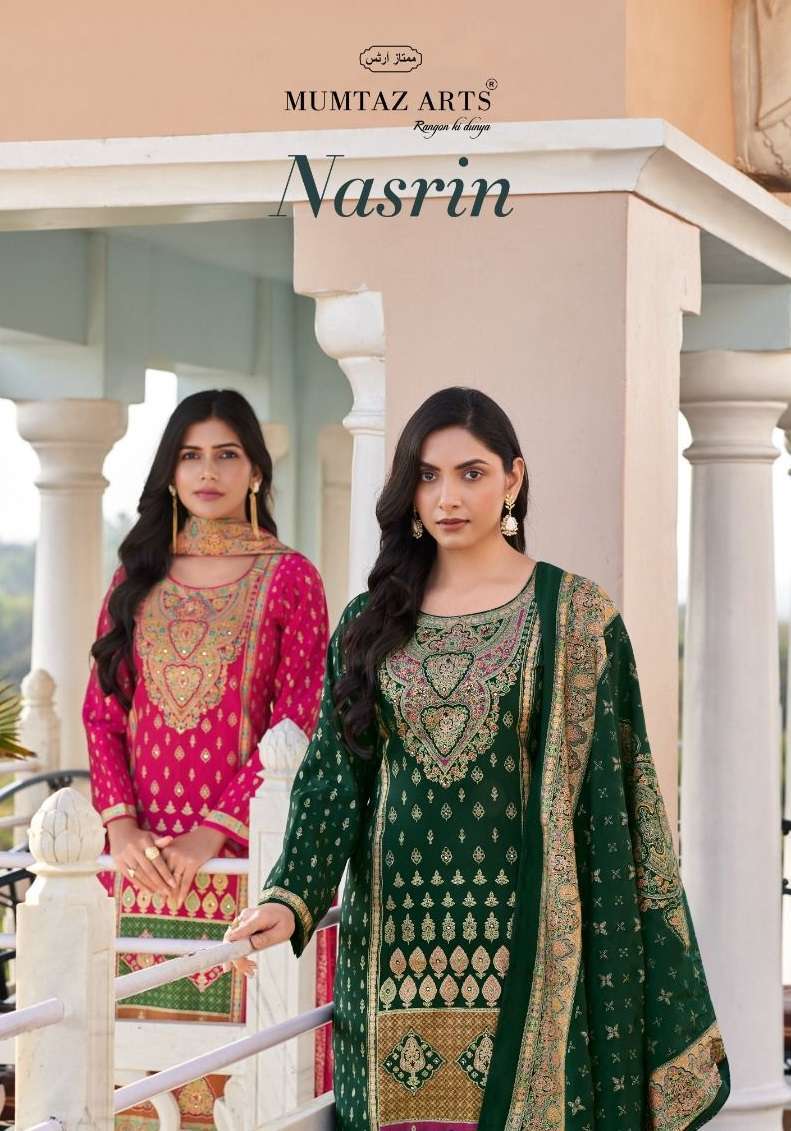 MUMTAZ ARTS NASRIN VISCOSE MUSLIN FOIL PRINT HANDWORK DRESS ...