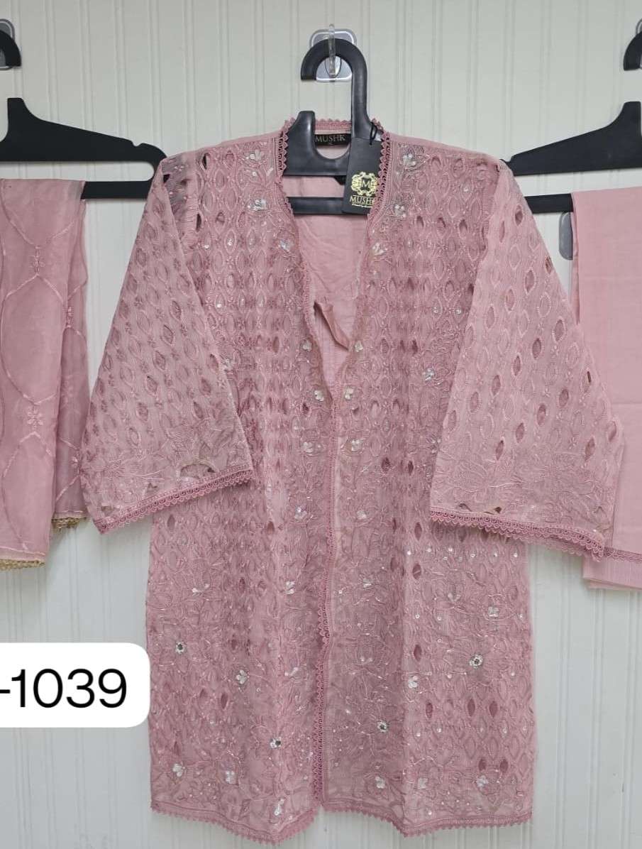 MUSHK CW 1039 LINING CHEKS CUT WORK READYMADE PAKISTANI SUIT...