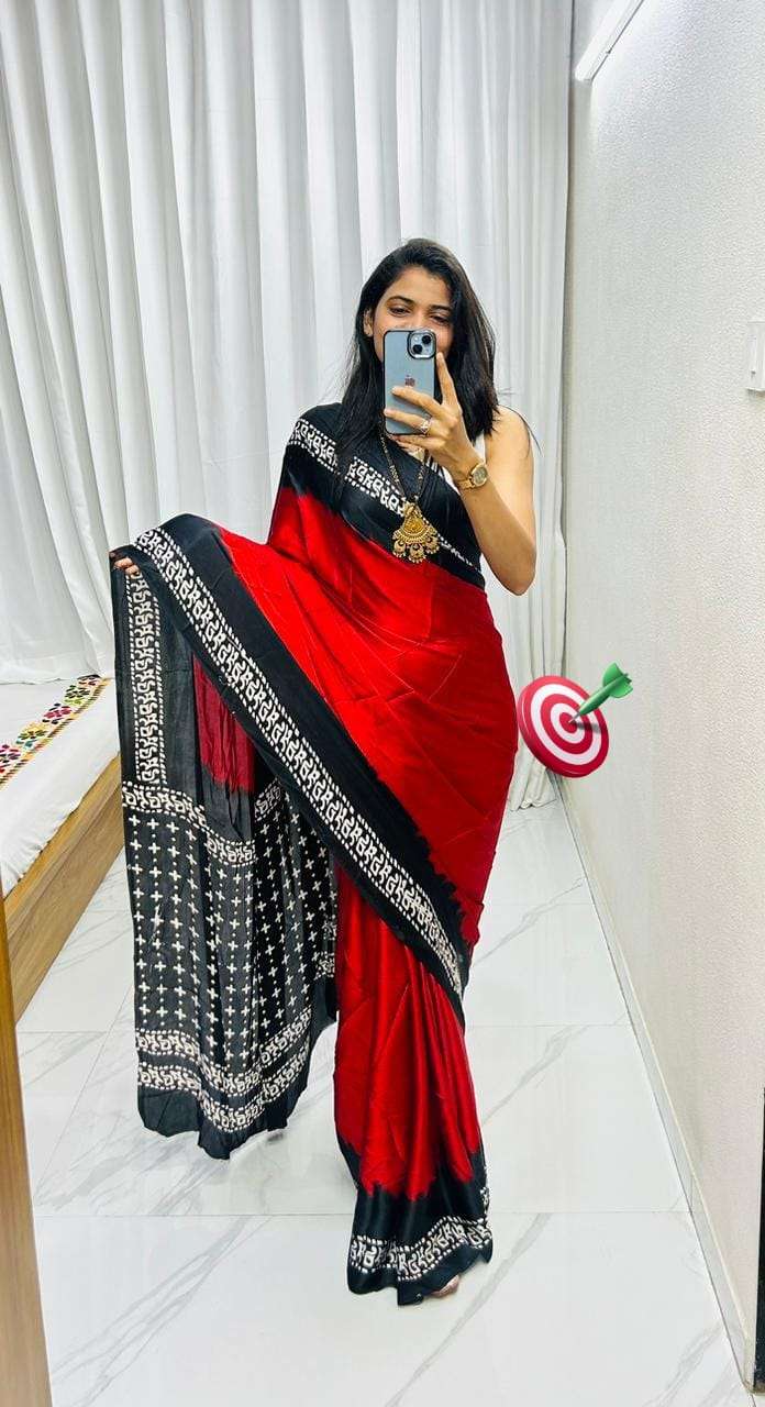 New Ajrakh New Super Ajrakh Premium Creap Silk grace in ever...