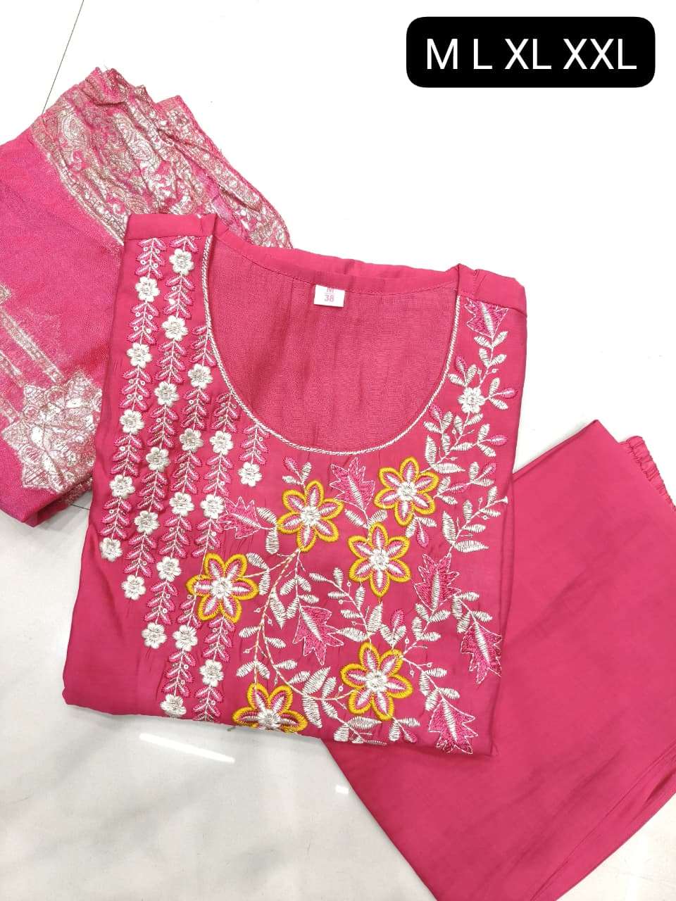 NEW ARRIVAL SILK FABRIC SEQUENCE DESIGN 3 PIECE SUIT FOR FES...