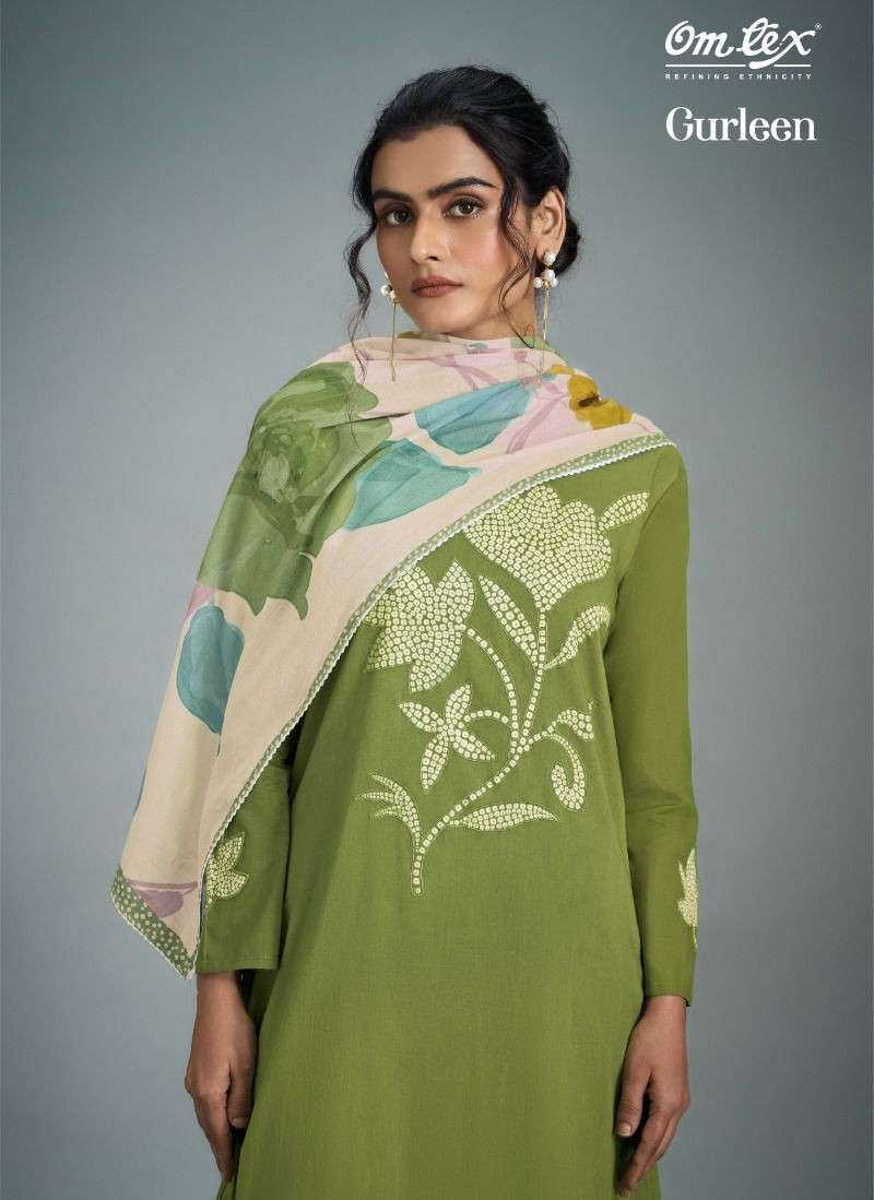 OMTEX GURLEEN LAWN COTTON WITH APLIQUE WORK SALWAR KMAEEZ WE...