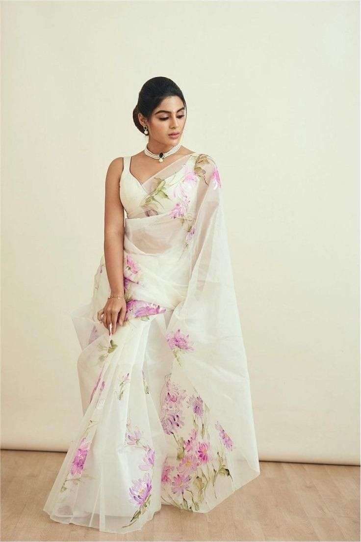 ORGENZA SILK DESIGNER AND ELEGANCE TIMELESS DIVINE SAREE WHO...