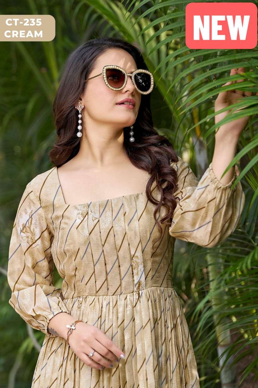 PADMAJA CT 235 CHINON BALLOON SLEEVES GOWN FOR ONE PIECE FAS...