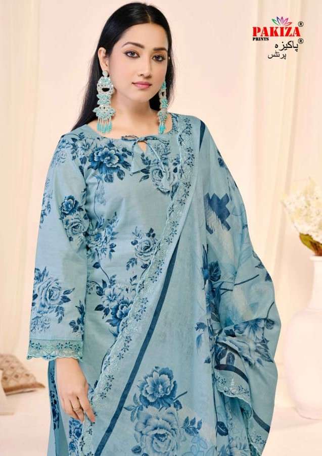 PAKIZA PRINTS ABU REHAN VOL 15 LAWN COTTON DAMA SLEEVES & DU...