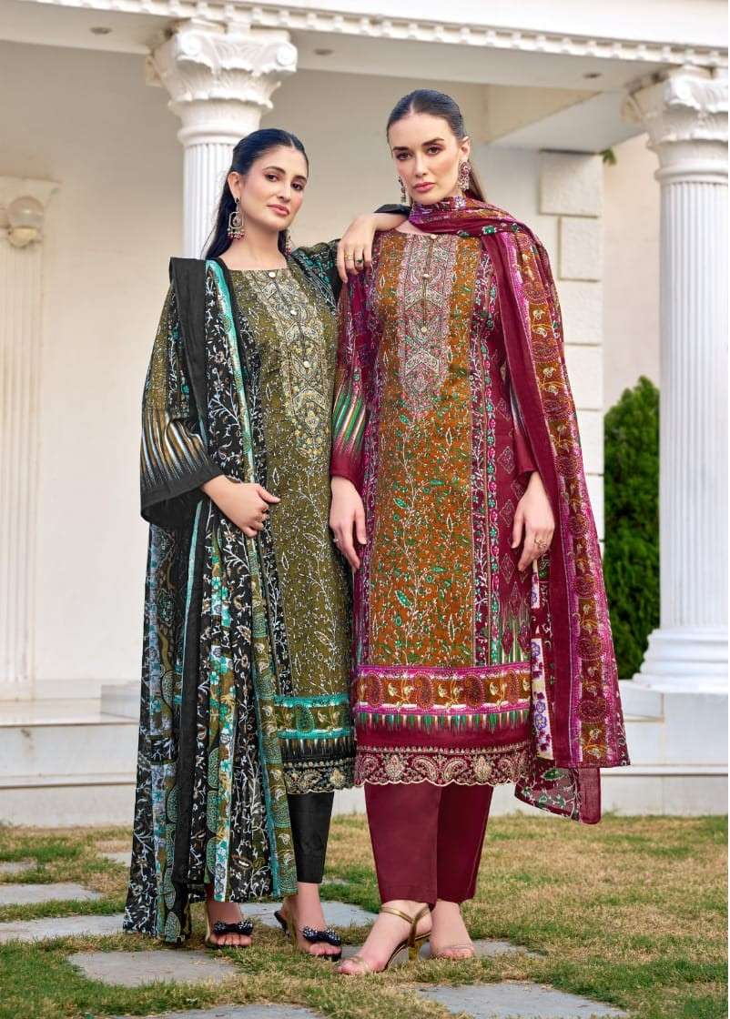 PAKIZA PRINTS FARMAISH VOL 10 KASHMIRI HEAVY NECK & DAMAN EM...