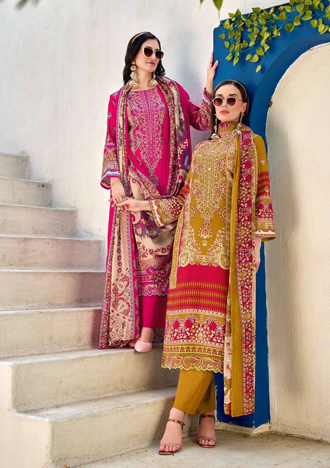 PAKIZA PRINTS FARMAISH VOL 5 COTTON PRINT AND SATIN WORK SUI...