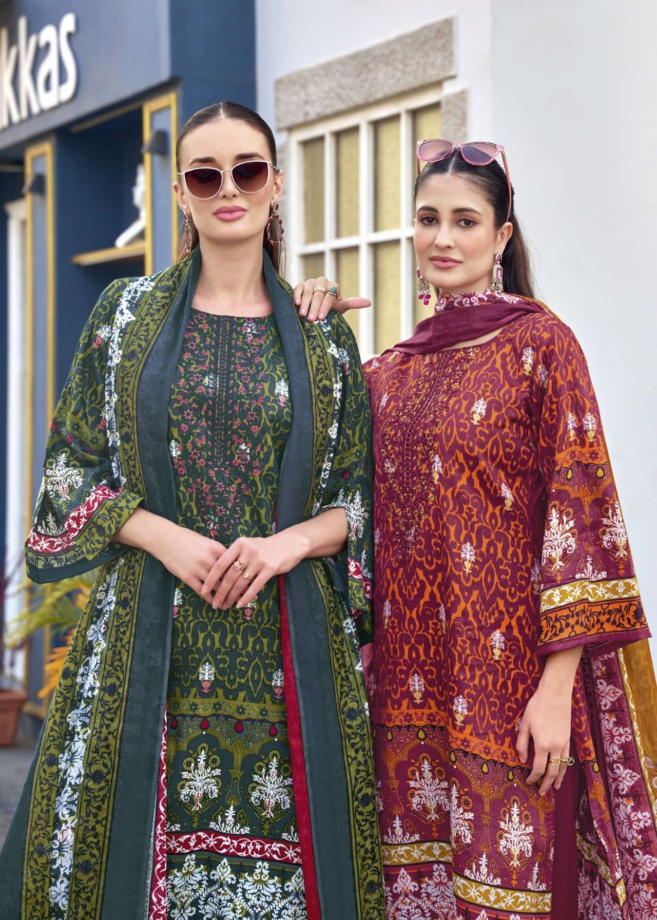 PAKIZA PRINTS FARMAISH VOL 7 JAM SATIN FLORAL DESIGN KAMEEZ ...