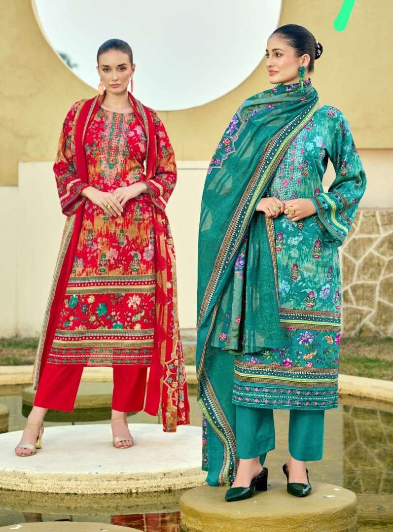 PAKIZA PRINTS FARMAISH VOL 9 TOP JAM SATIN PRINT WITH KASHMI...
