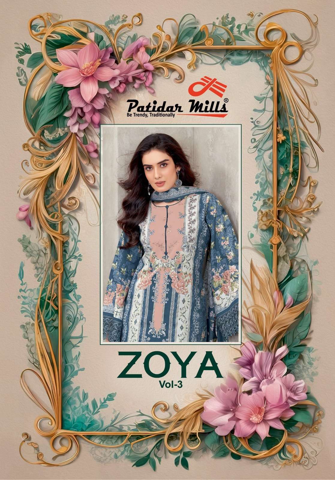 PATIDAR MILL ZOYA VOL 3 READYMADE KARACHI 3 PIECE SUIT NEW C...