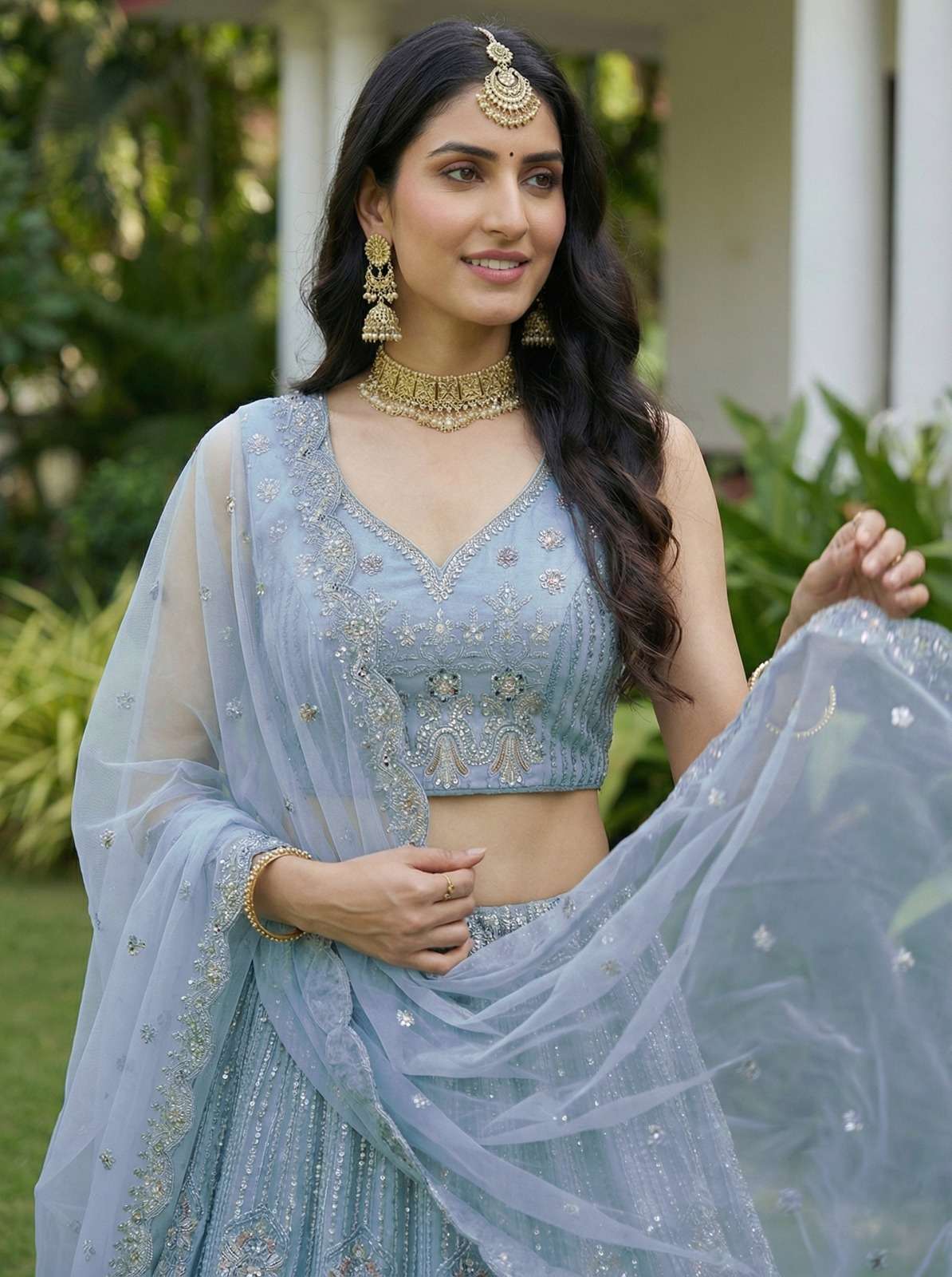 PC KOHINOOR BRIDAL NET LEHENGA CHOLI WITH SOFT NET DUPATTA F...