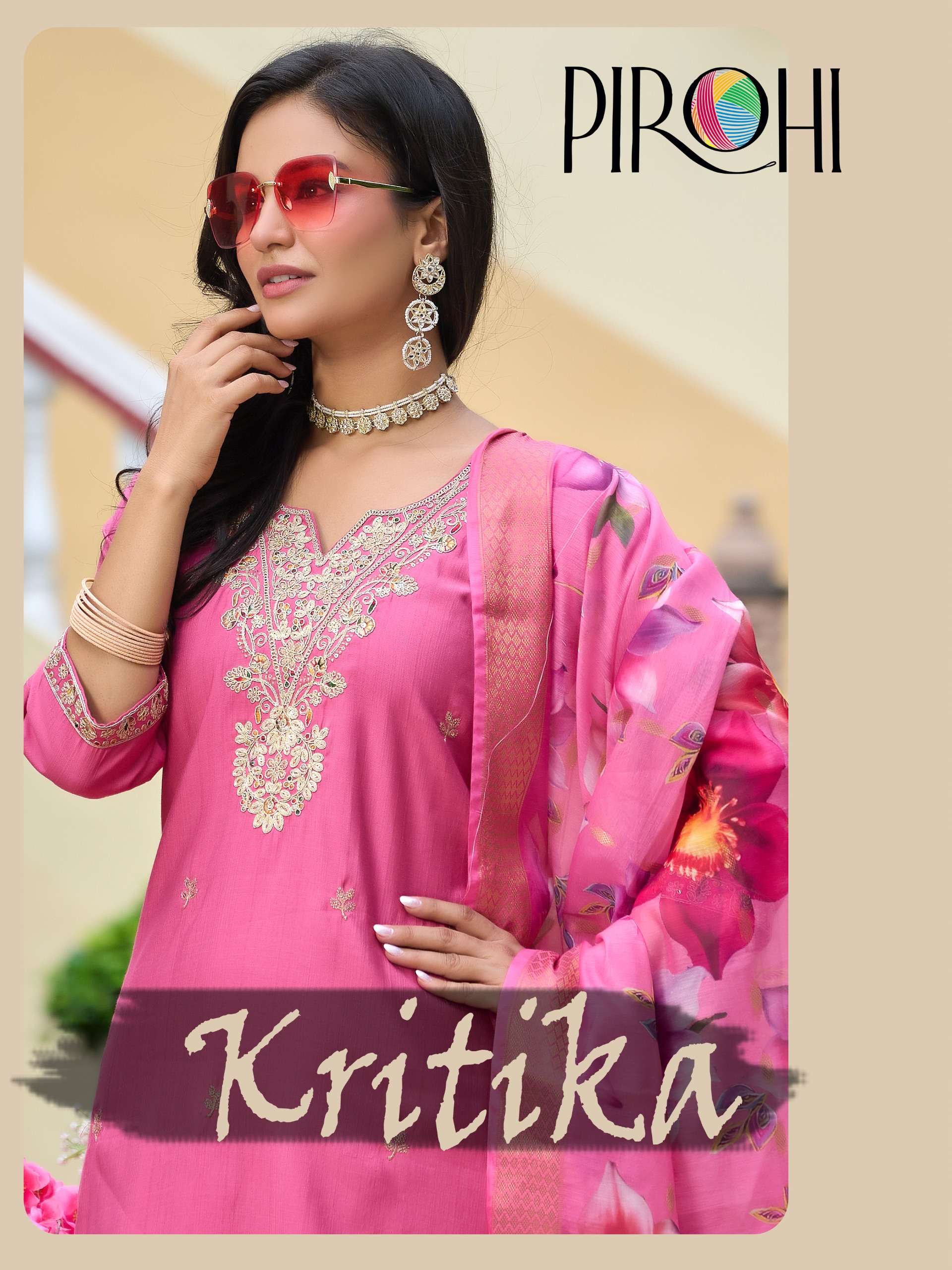 PIROHI KRITIKA PREMIUM VISCOSE DESIGNER SUIT BEAUTIFUL DUPAT...