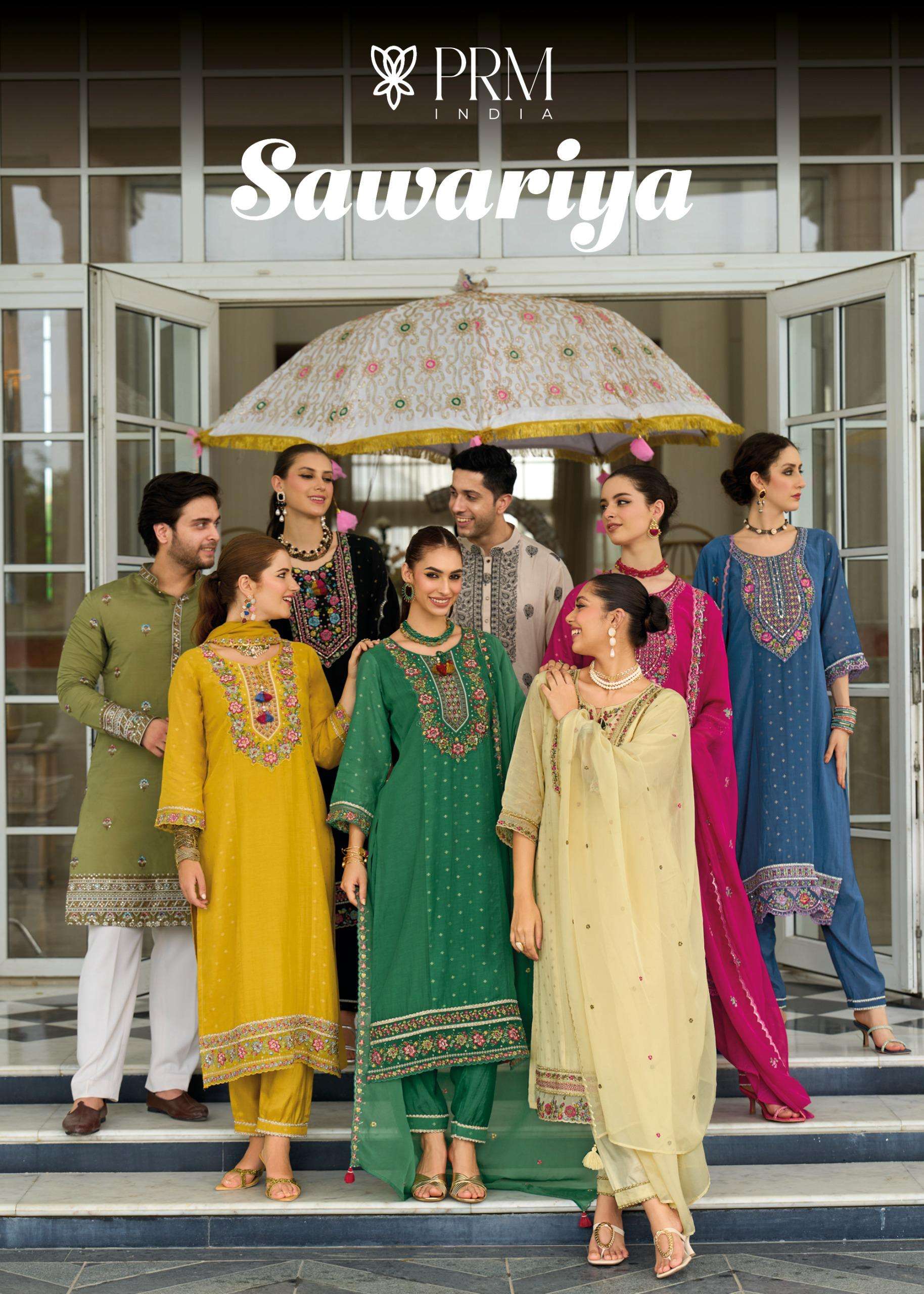 PRM INDIA SAWARIYA MULL CHANDERI JACQUARD PRINT SUIT LUXURY ...