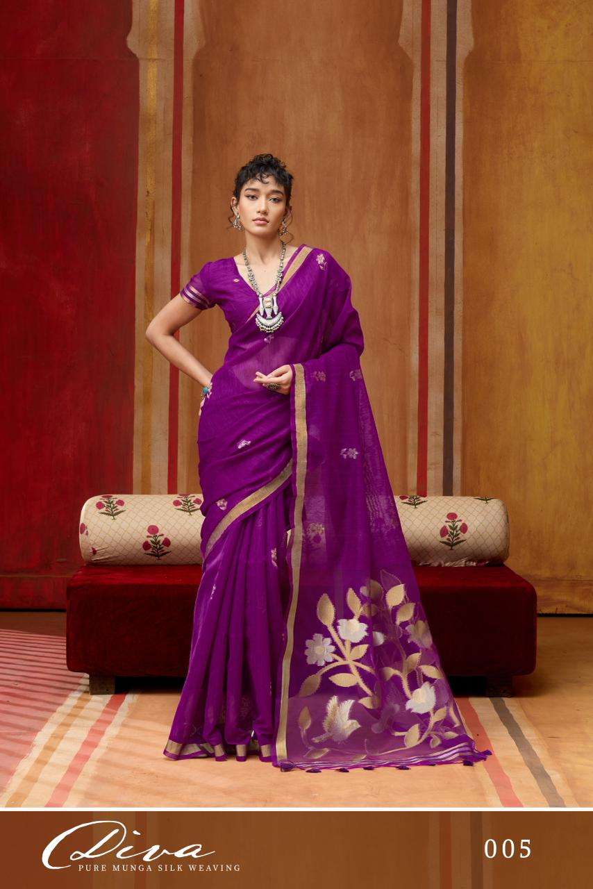 RAajtex Diva 001 TO 006 Purew Munga Silk Handloom Weaving - ...