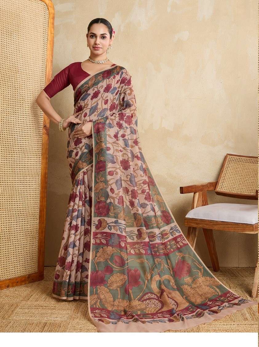 Radha Vol 1Chanderi fabric with modern vibrant intricate mot...