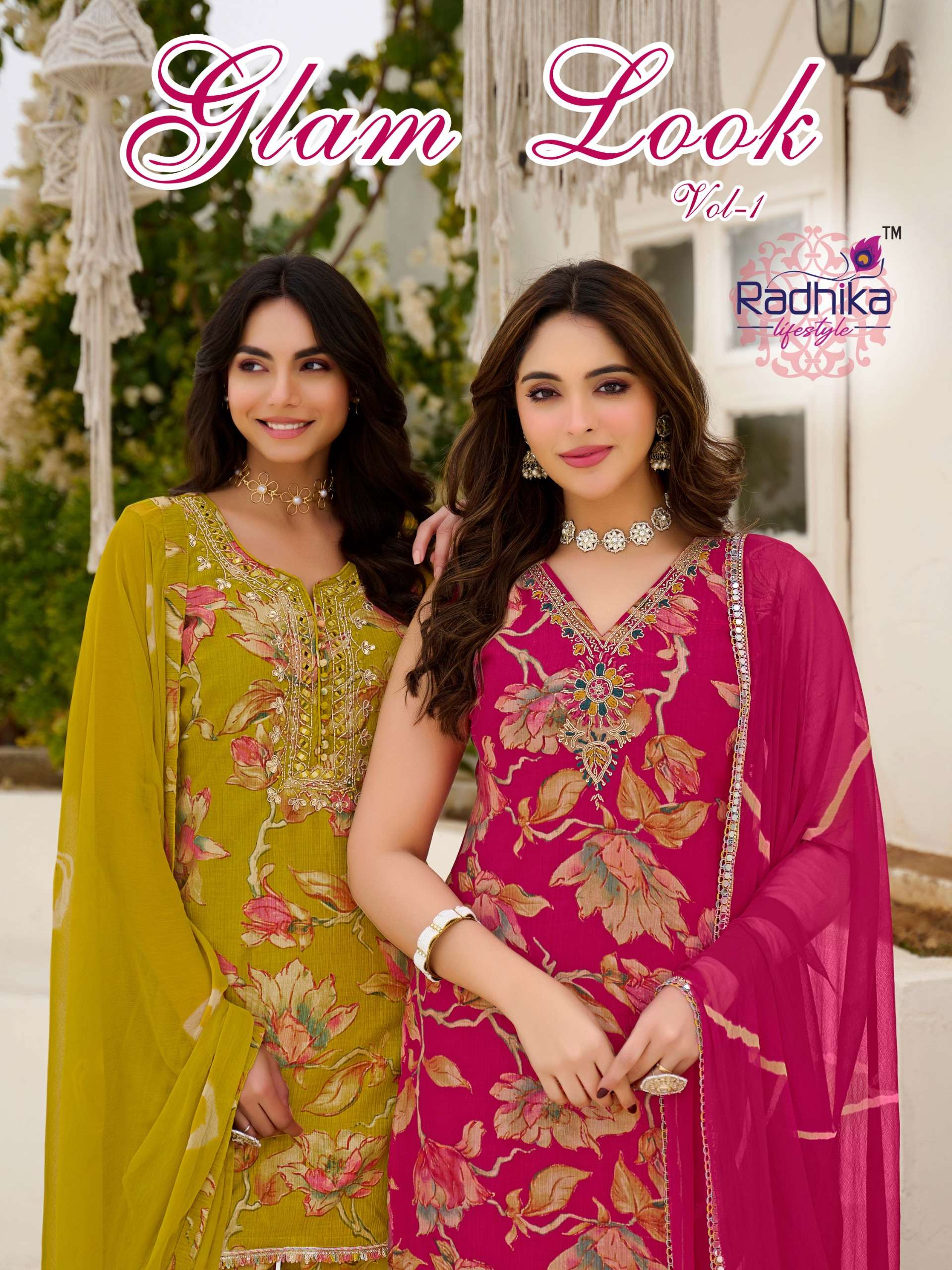 RADHIKA LIFESTYLE GLAM LOOK VOL 1 TOP PLAZO SUIT FOR FABRIC ...