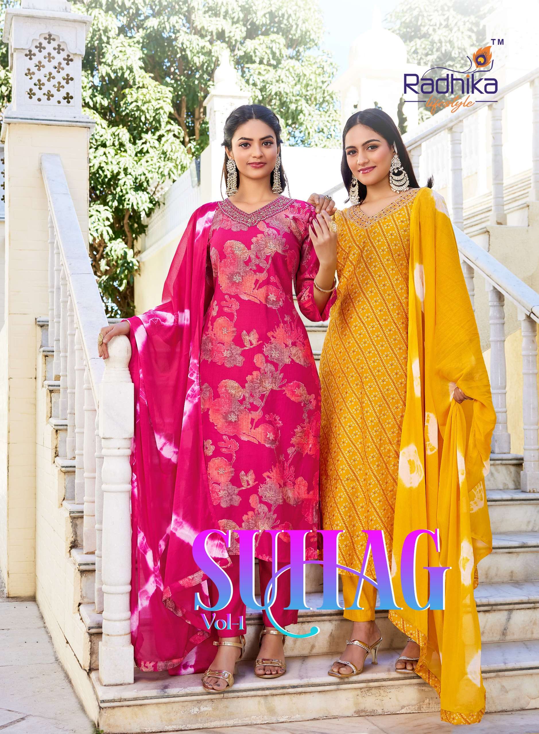 RADHIKA LIFESTYLE SUHAG VOL 1 SUIT BERLIN WITH WORK NAZMEEN ...