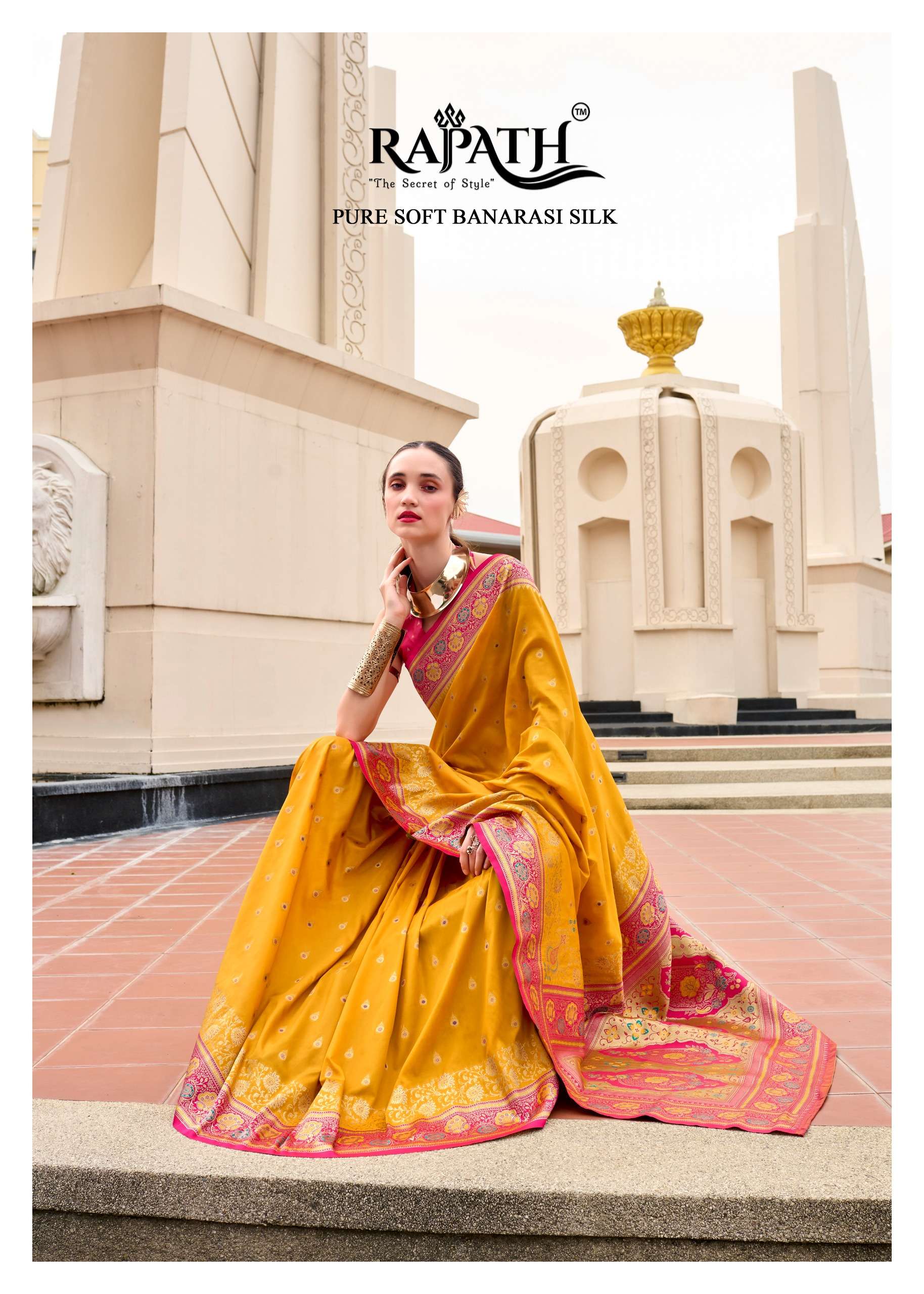  RAJ PATH FABRICS SOUNDARYA SILK PURE SOFT BANARASI SILK FAB...