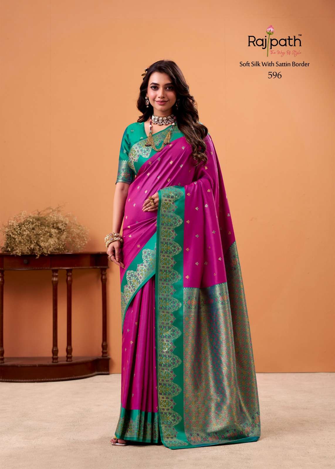  RAJPATH FABRICS TAAPI GHAT GHAT SOFT SATTIN SILK WHERE TRAD...