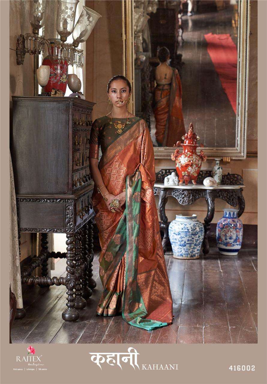 RAJTEX FABRICS KAHAANI PURE SILK HANDLOOM WEAVING PURE POCHA...