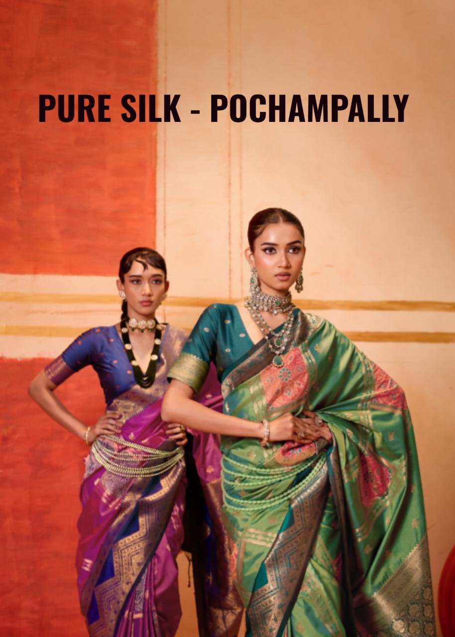  Rajtex Pochampally Pure Silk Handloom Draping Dreams With E...