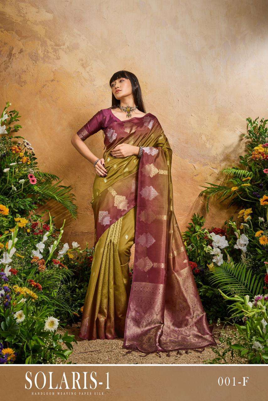 Rajtex Solaris 1 Handloom Weaving Paper Silk saree with Pape...