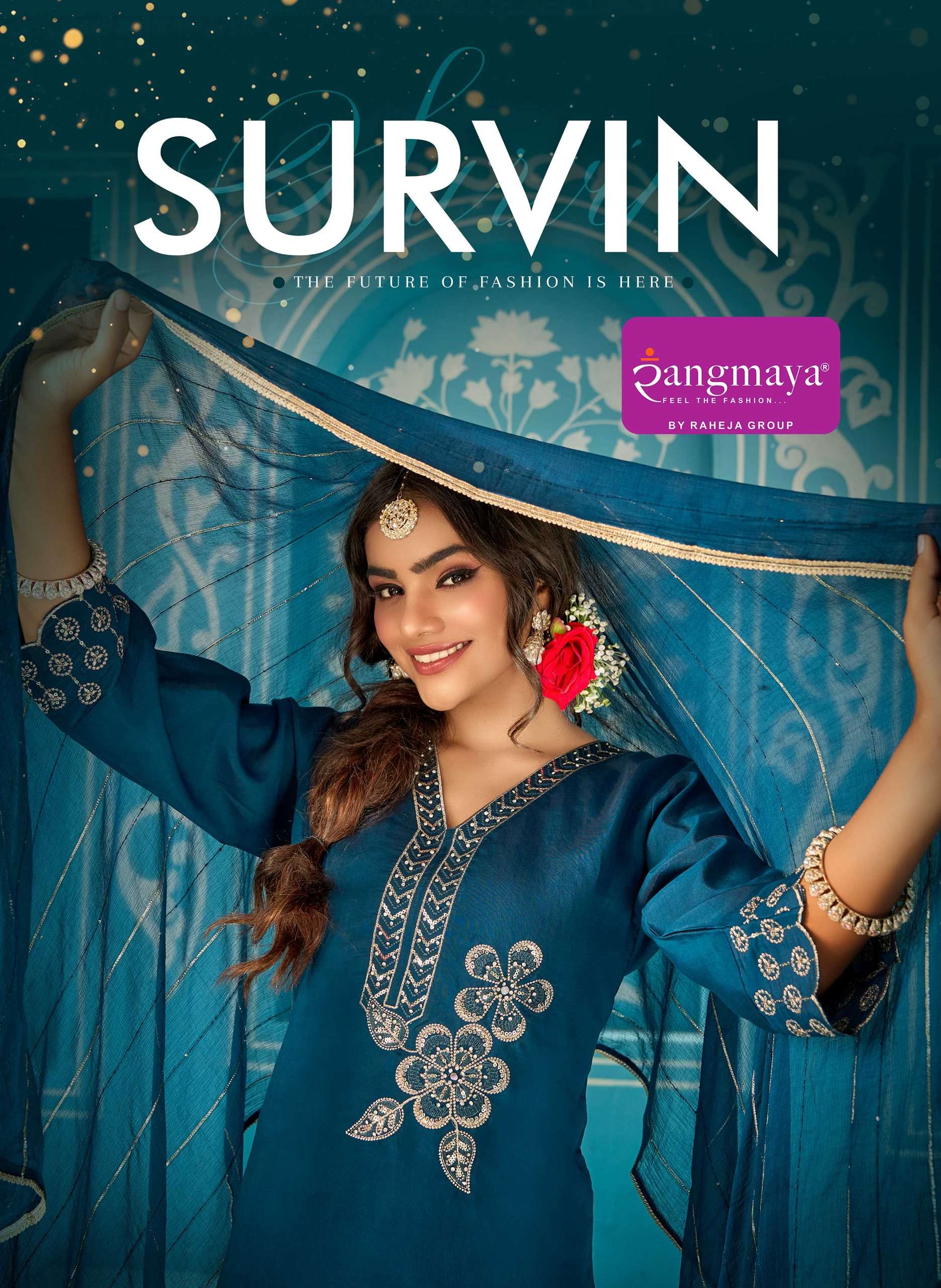 RANGMAYA SURVIN STUNNIG DESIGNER STITCHED LADIES SUIT WARDRO...