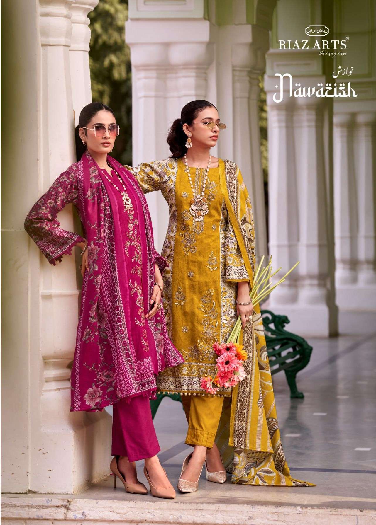 RIAZ ARTS NAWAZISH COTTON LAWN PRINT PAKISTANI DRESS RESELLE...