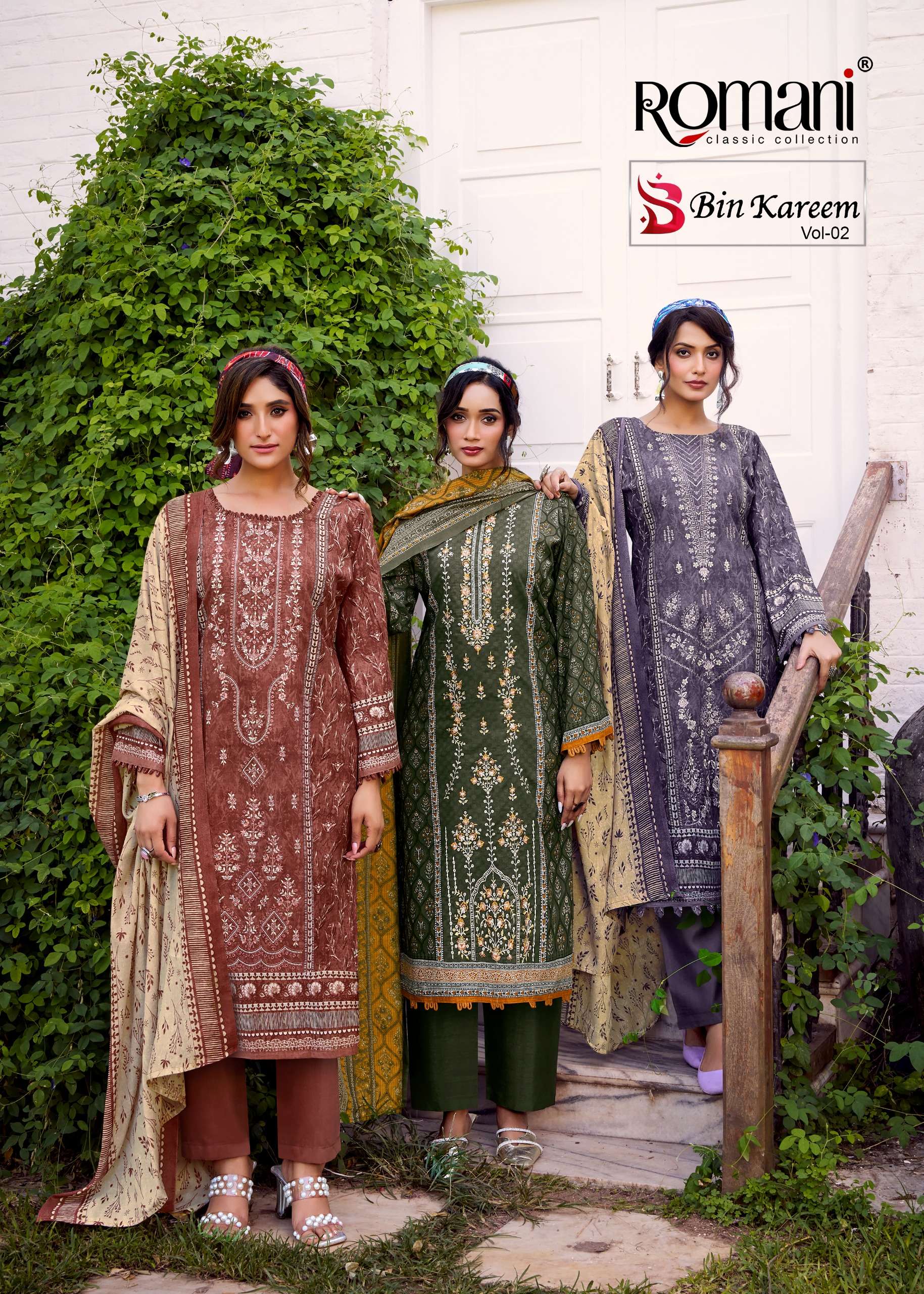 ROMANI BIN KAREEM VOL 2 SOFT COTTON DESIGNER SUIT FOR WOMEN ...