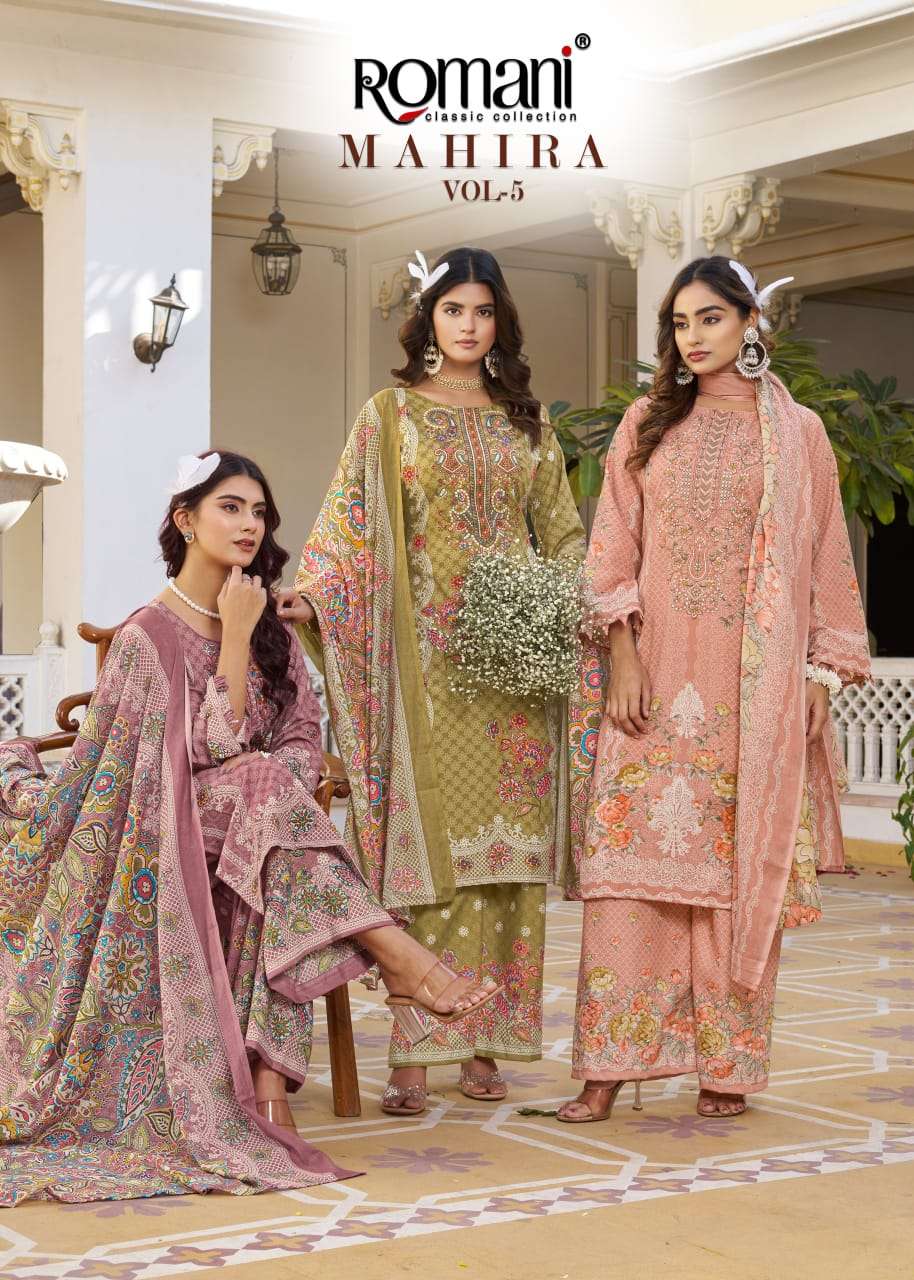 ROMANI MAHIRA VOL 5 SOFT COTTON DIGITAL PRINTED SALWAE KAMEE...