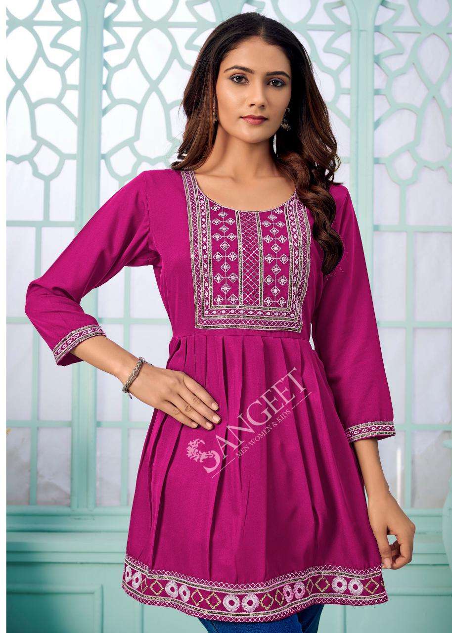 SANGEET AASHINI VOL 3 RAYON FABRIC SHORT FROCK TO REGULAR DE...