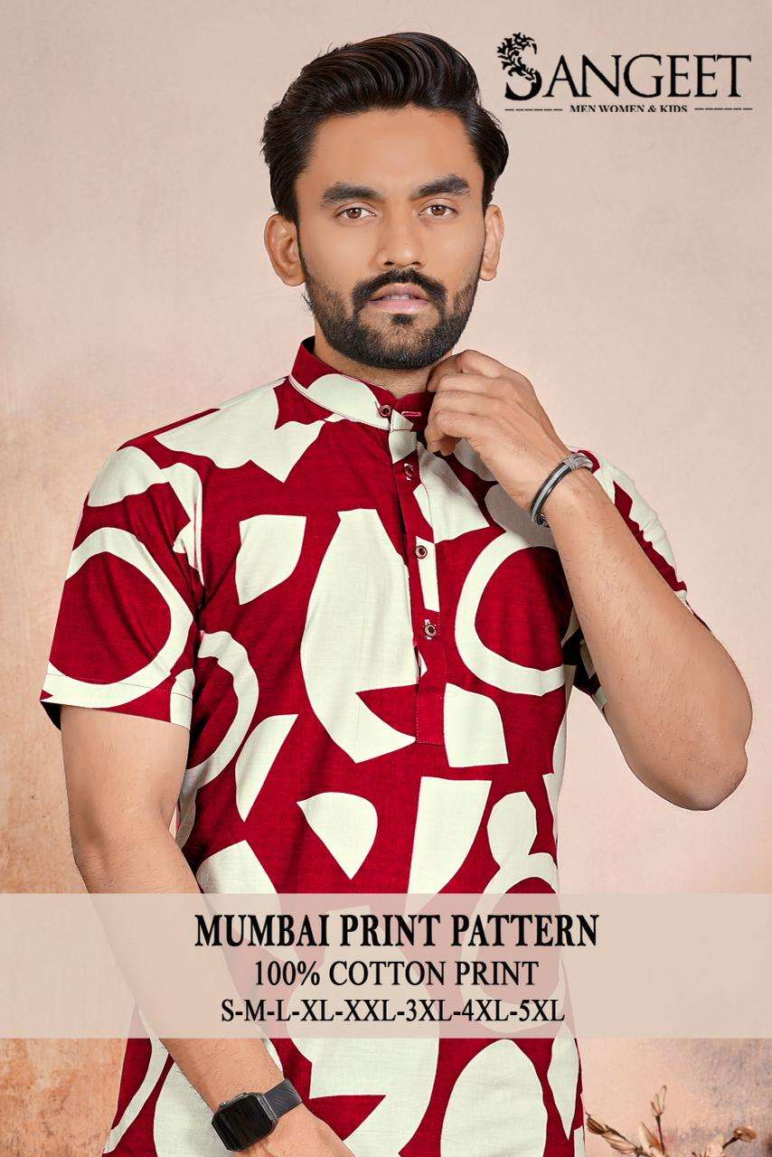 SANGEET MUMBAI PRINT PATTERN MENS SHIRT COLLECTION LIMITED E...