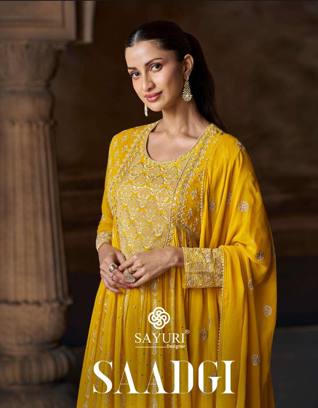 SAYURI DESIGNER SAADGI TREDY FESTIVE LOOK AND BACK EMBROIDER...