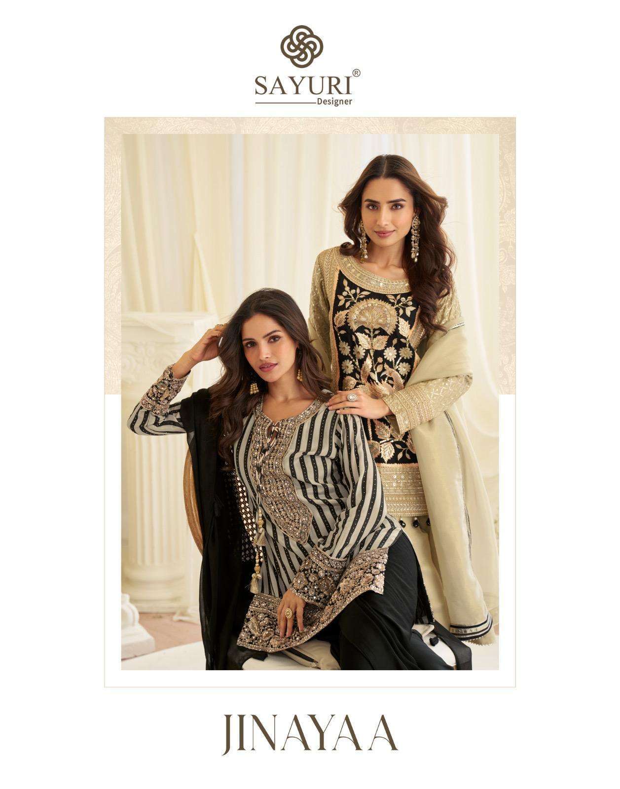 SAYURI JINAYAA 10166 TO 10171 PARTY WEAR BRANDED  BEADS EMBR...