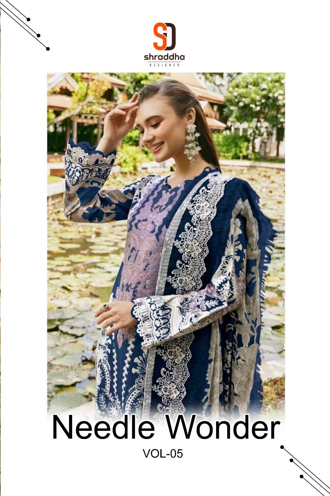 SHARADDHA DESIGNER NEEDLE WONDER VOL 5 PURE COTTON AND EMBRO...