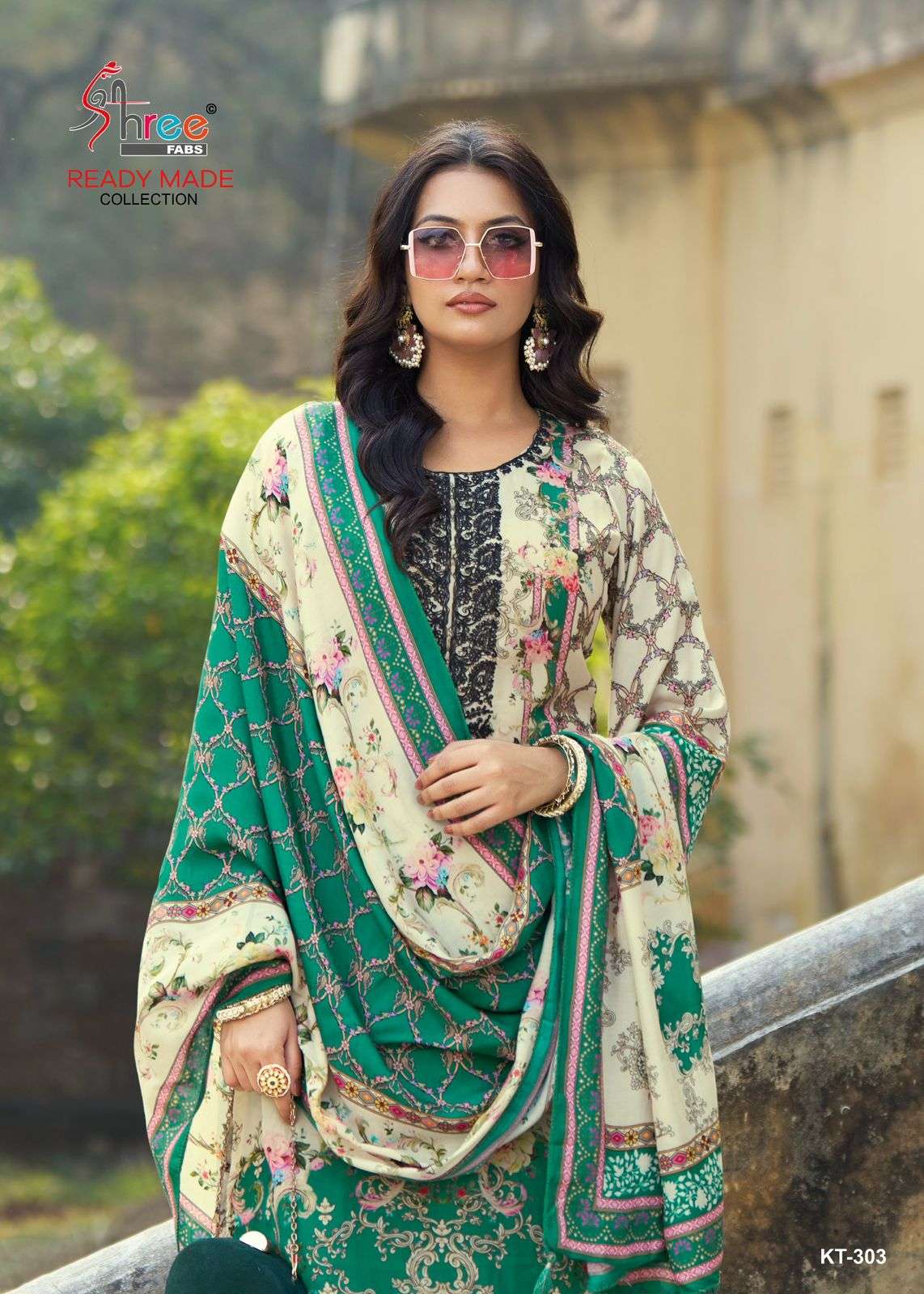 SHREE FABS KT 303 VISCOSE QUALITY MUSLIN DESIGN SALWAR KAMEE...