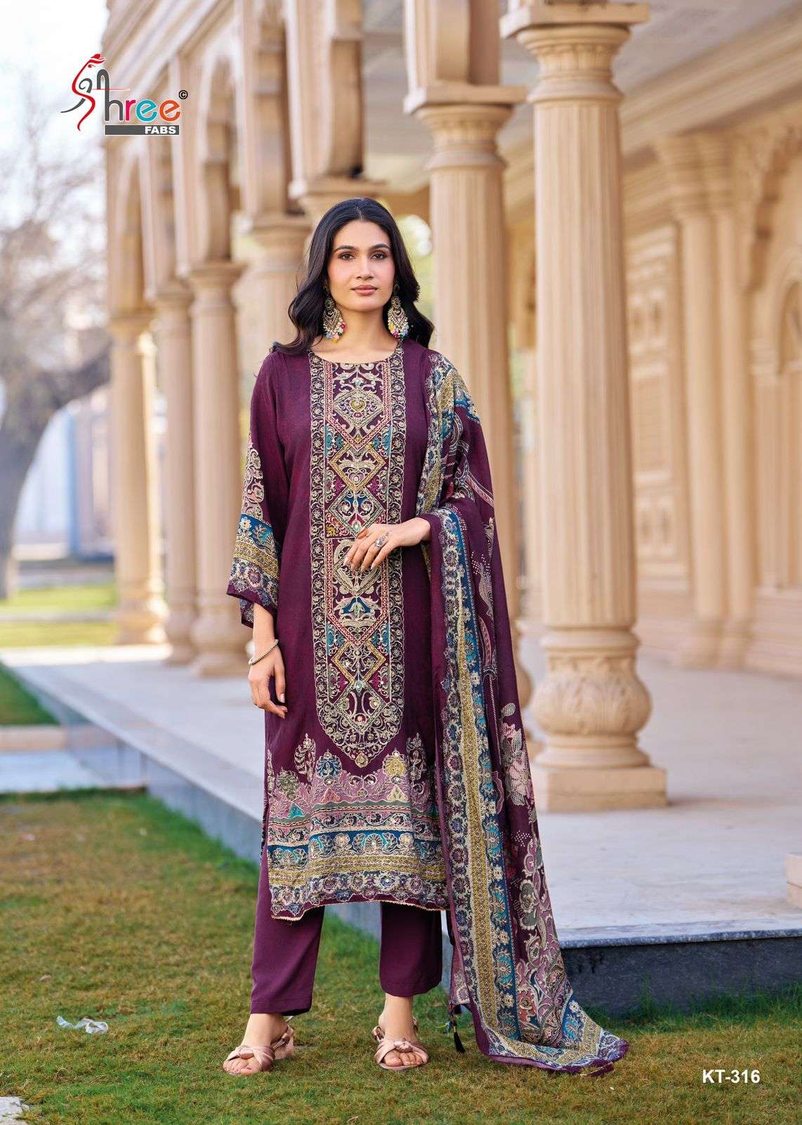 SHREE FABS KT 316 VISCOSE QUALITY MUSLIN DIGITAL PATTERN SAL...