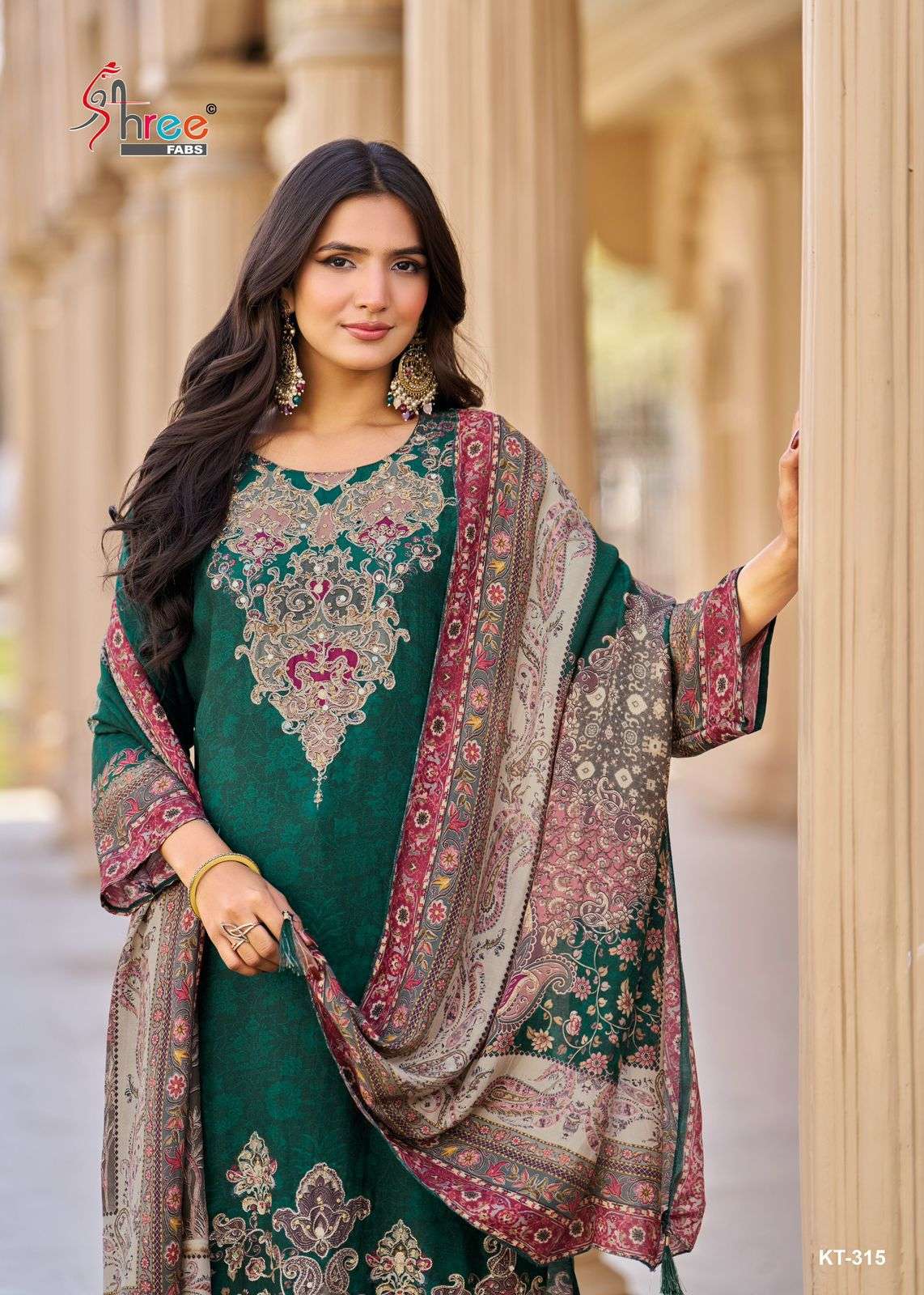 SHREE FABS KT 317 VISCOSE MUSLIN DESIGNER SALWAR KAMEEZ COLL...