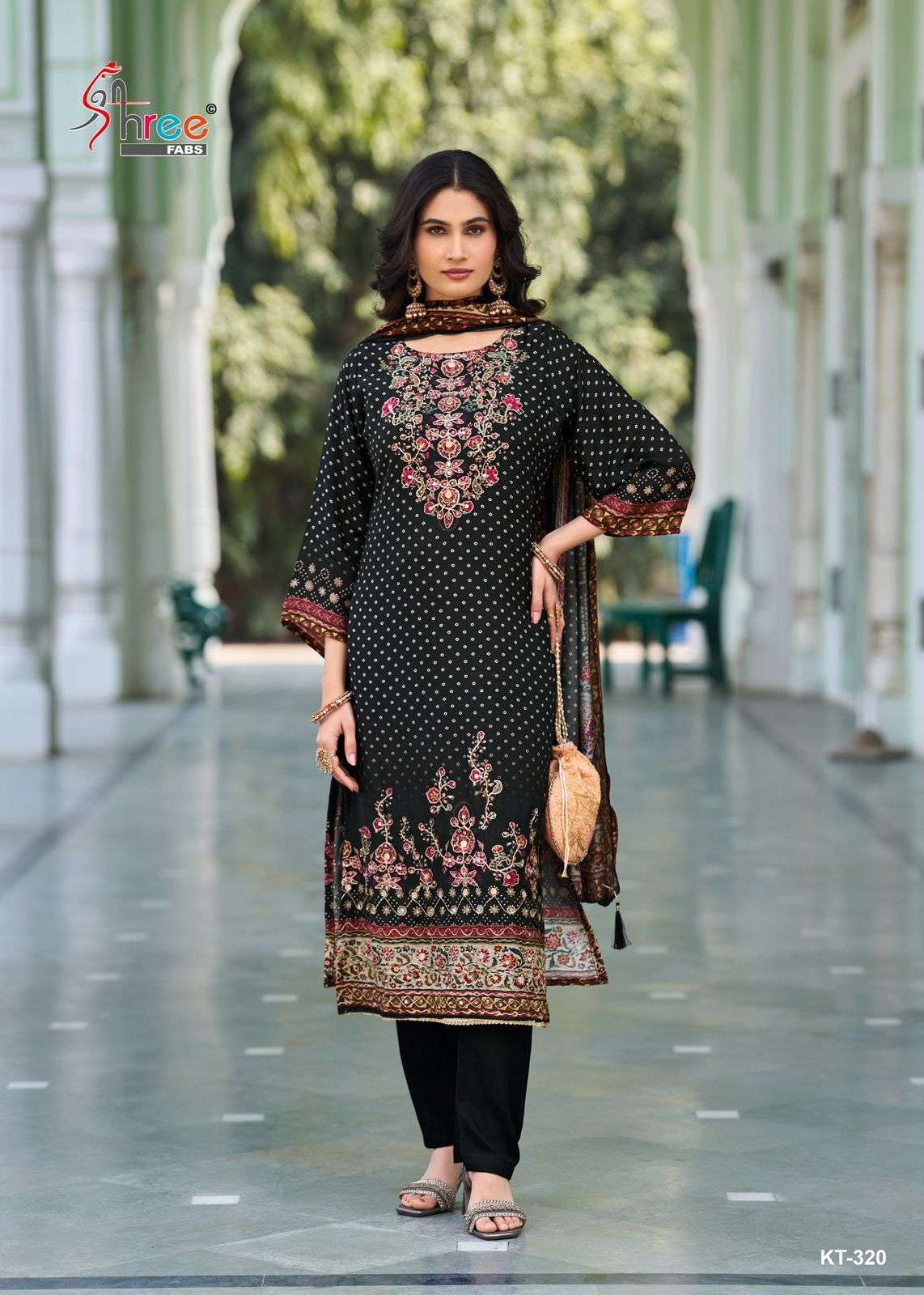 SHREE FABS KT 320 VISCOSE FABRIC FLORAL PRINT SALWAR KAMEEZ ...