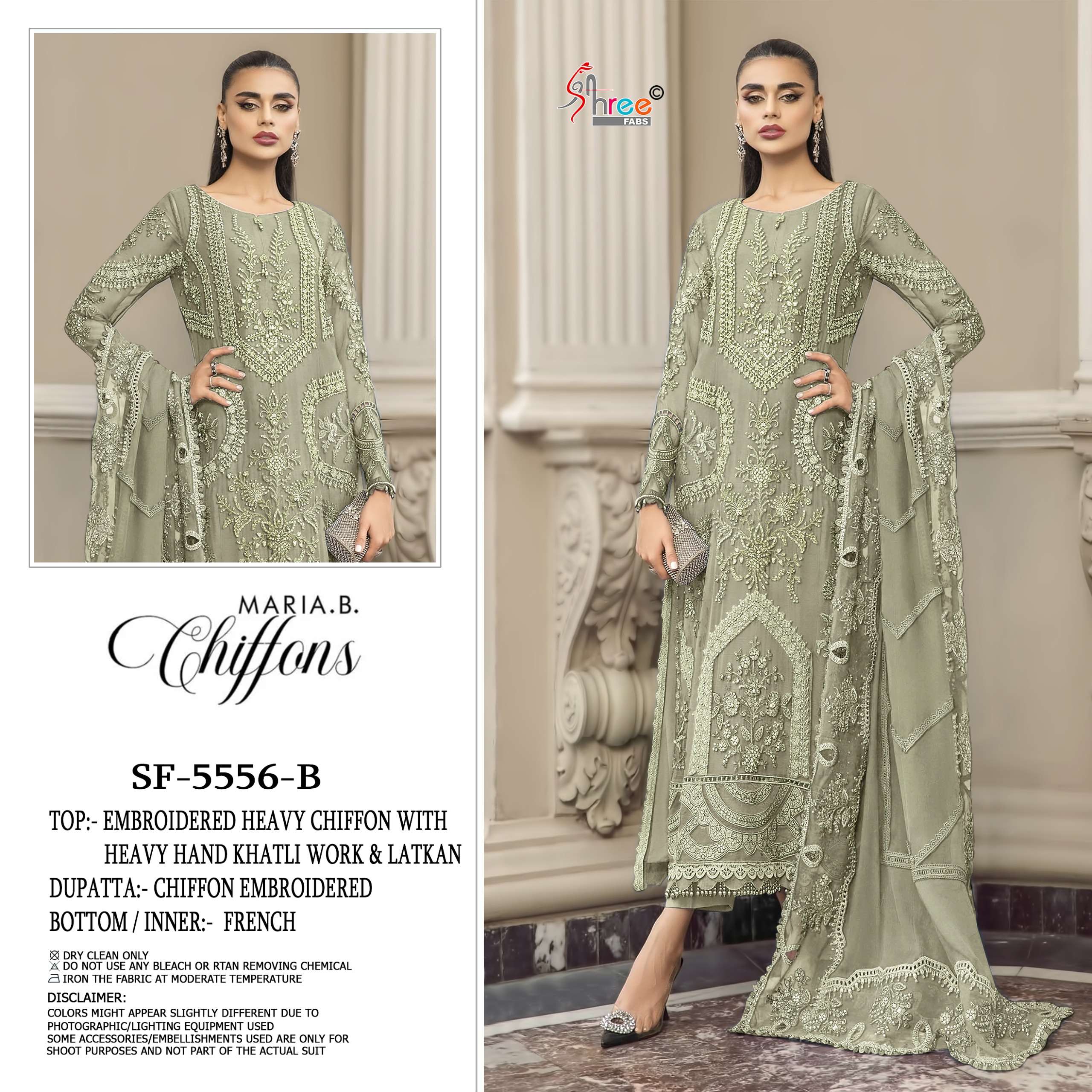 SHREE FABS SF 5556 COLOR PAKISTANI FANCY WORK LONG SUIT UNST...