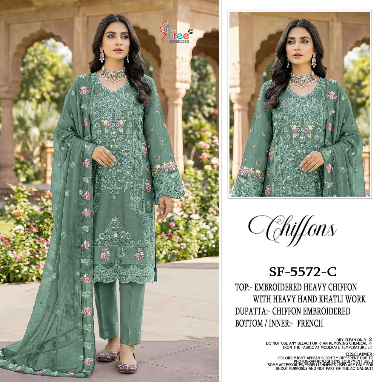 SHREE FABS SF 5572 COLOR HAND KHATLI DESIGNER WORK PAKISTANI...