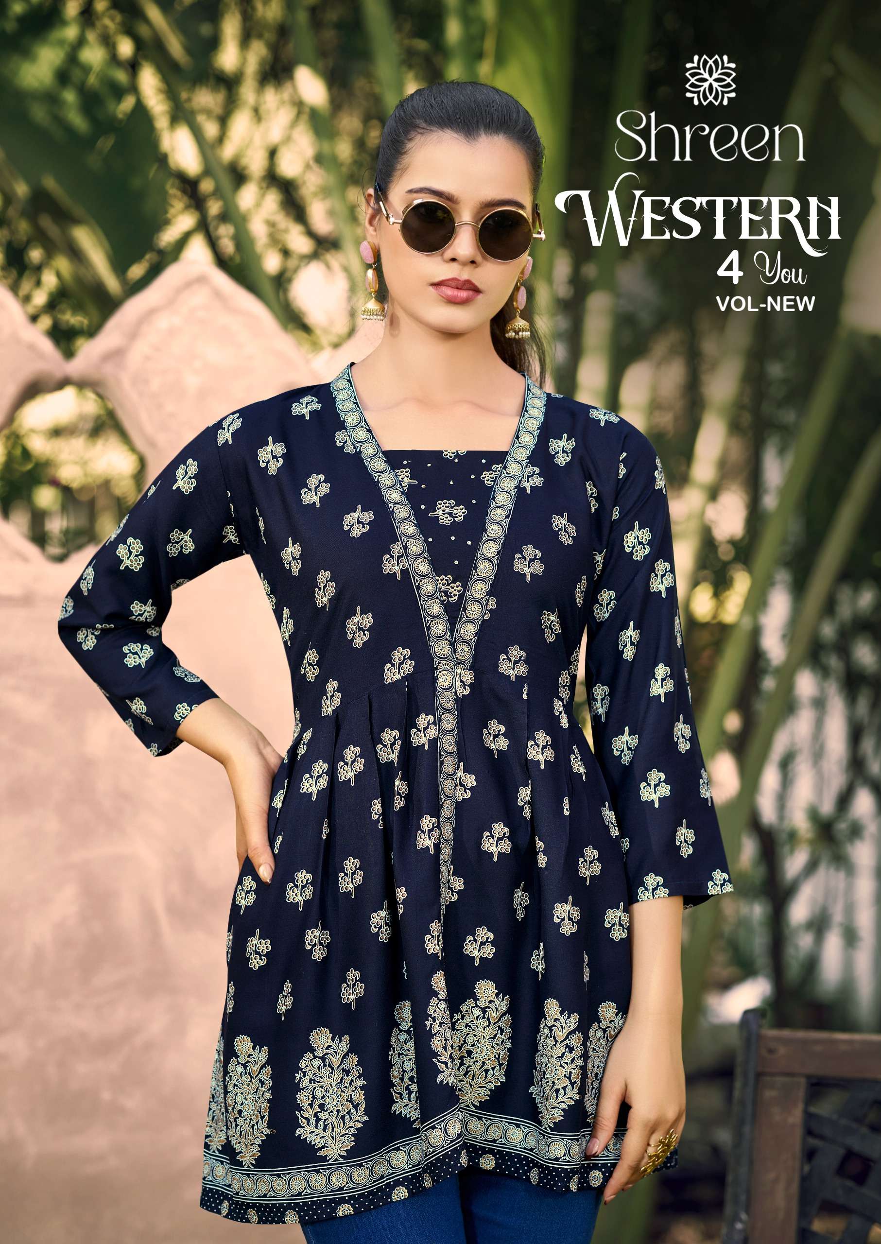 SHREEN KURTI WESTERN 4 YOU SHORT TOP CONCEPTS RAYON FROCK FO...