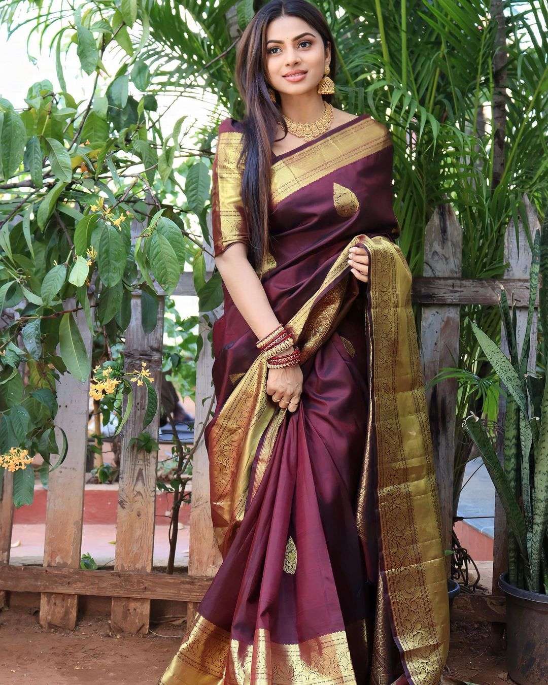 SOFT LICHI DRAPED IN ELEGANCE AND TRADITION COLLECTION WHOLE...