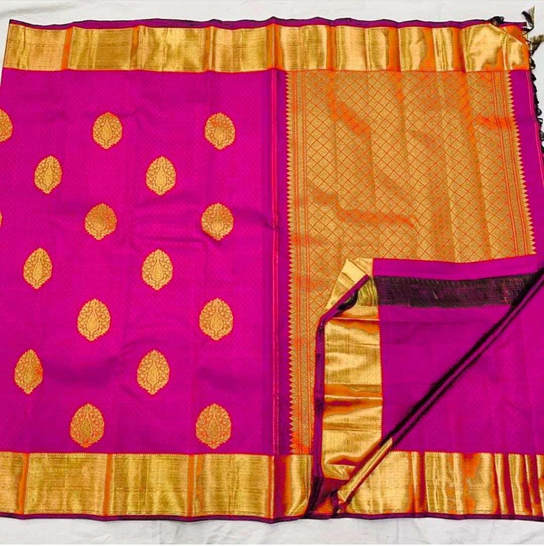 SOFT LICHI SILK CLOTH FABRIC WITH BEAUTIFUL RICH PALLU SAREE...
