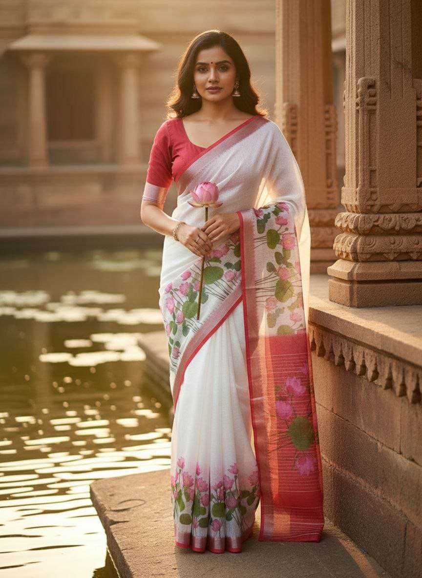 Soft Linen Fabric with grace in every fold beautiful louts f...